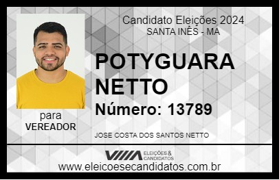 Candidato POTYGUARA NETTO 2024 - SANTA INÊS - Eleições