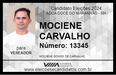 Candidato MOCIENE CARVALHO 2024 - ÁGUA DOCE DO MARANHÃO - Eleições