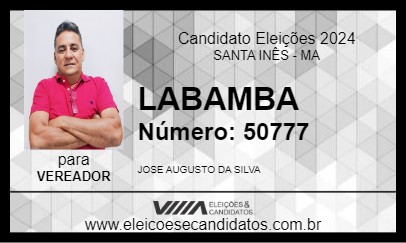 Candidato LABAMBA 2024 - SANTA INÊS - Eleições