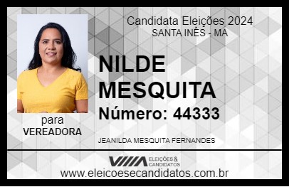 Candidato NILDE MESQUITA 2024 - SANTA INÊS - Eleições