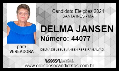 Candidato DELMA JANSEN 2024 - SANTA INÊS - Eleições