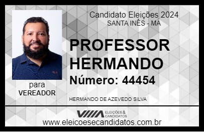 Candidato PROFESSOR HERMANDO 2024 - SANTA INÊS - Eleições