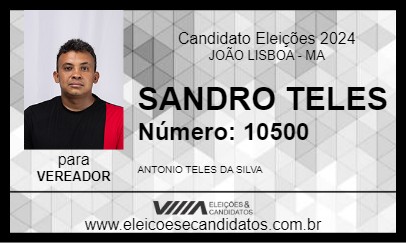 Candidato SANDRO TELES 2024 - JOÃO LISBOA - Eleições