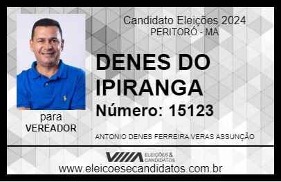 Candidato DENES DO IPIRANGA 2024 - PERITORÓ - Eleições