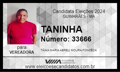 Candidato TANINHA 2024 - GUIMARÃES - Eleições