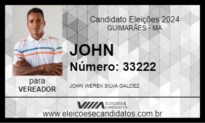 Candidato JOHN 2024 - GUIMARÃES - Eleições