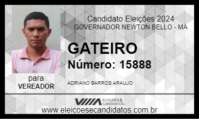 Candidato GATEIRO 2024 - GOVERNADOR NEWTON BELLO - Eleições