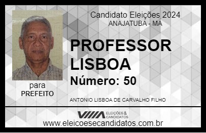 Candidato PROFESSOR LISBOA 2024 - ANAJATUBA - Eleições