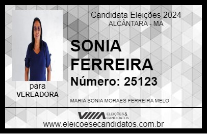 Candidato SONIA FERREIRA 2024 - ALCÂNTARA - Eleições