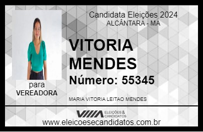 Candidato VITORIA MENDES 2024 - ALCÂNTARA - Eleições