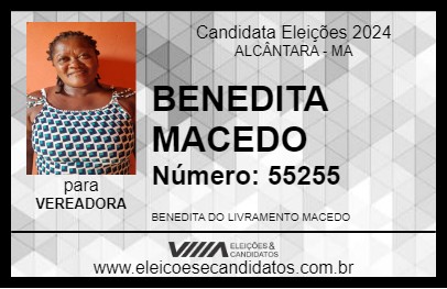 Candidato BENEDITA MACEDO 2024 - ALCÂNTARA - Eleições