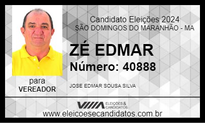 Candidato ZÉ EDMAR 2024 - SÃO DOMINGOS DO MARANHÃO - Eleições