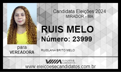 Candidato RUIS MELO 2024 - MIRADOR - Eleições