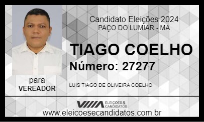 Candidato TIAGO COELHO 2024 - PAÇO DO LUMIAR - Eleições