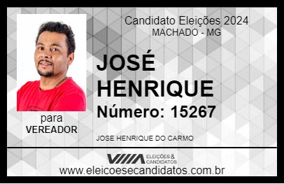 Candidato JOSÉ HENRIQUE 2024 - MACHADO - Eleições