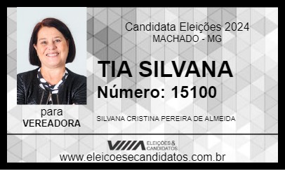 Candidato TIA SILVANA 2024 - MACHADO - Eleições