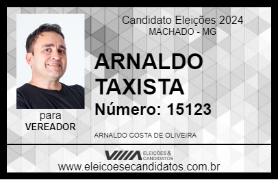 Candidato ARNALDO TAXISTA 2024 - MACHADO - Eleições