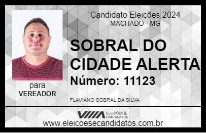 Candidato SOBRAL DO CIDADE ALERTA 2024 - MACHADO - Eleições