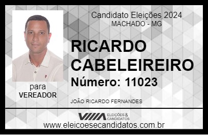 Candidato RICARDO CABELEIREIRO 2024 - MACHADO - Eleições