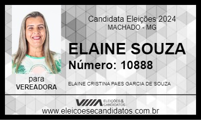 Candidato ELAINE SOUZA 2024 - MACHADO - Eleições