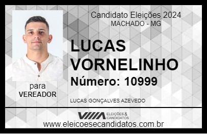 Candidato LUCAS VORNELINHO 2024 - MACHADO - Eleições