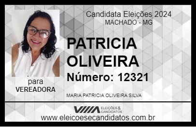 Candidato PATRICIA OLIVEIRA 2024 - MACHADO - Eleições