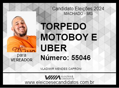 Candidato TORPEDO MOTOBOY E UBER 2024 - MACHADO - Eleições