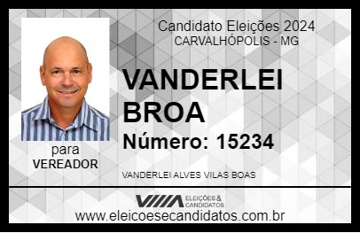 Candidato VANDERLEI BROA 2024 - CARVALHÓPOLIS - Eleições