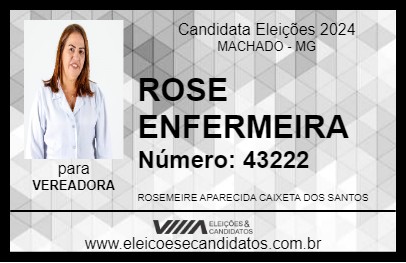 Candidato ROSE ENFERMEIRA 2024 - MACHADO - Eleições