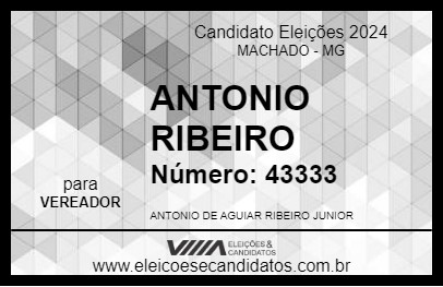 Candidato ANTONIO RIBEIRO 2024 - MACHADO - Eleições