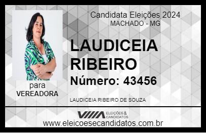 Candidato LAUDICEIA RIBEIRO 2024 - MACHADO - Eleições