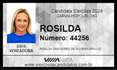 Candidato ROSILDA 2024 - CARVALHÓPOLIS - Eleições