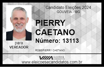 Candidato PIERRY CAETANO 2024 - GOUVEIA - Eleições