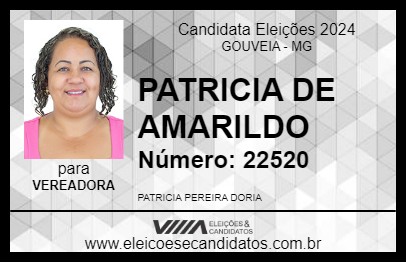 Candidato PATRICIA DE AMARILDO 2024 - GOUVEIA - Eleições