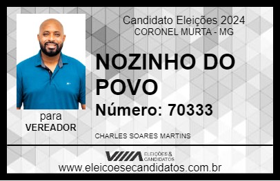 Candidato NOZINHO DO POVO 2024 - CORONEL MURTA - Eleições