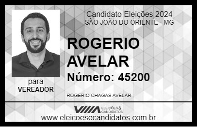 Candidato ROGERIO AVELAR 2024 - SÃO JOÃO DO ORIENTE - Eleições