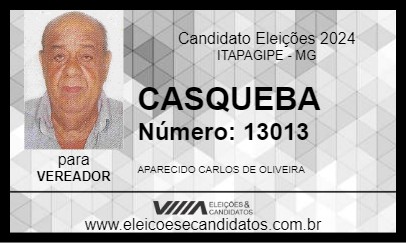 Candidato CASQUEBA 2024 - ITAPAGIPE - Eleições