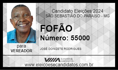 Candidato FOFÃO 2024 - SÃO SEBASTIÃO DO PARAÍSO - Eleições