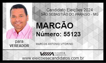 Candidato MARCÃO 2024 - SÃO SEBASTIÃO DO PARAÍSO - Eleições