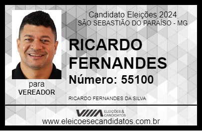 Candidato RICARDO FERNANDES 2024 - SÃO SEBASTIÃO DO PARAÍSO - Eleições