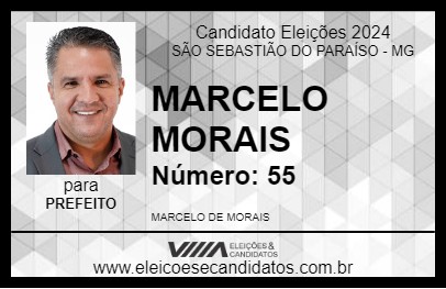 Candidato MARCELO MORAIS 2024 - SÃO SEBASTIÃO DO PARAÍSO - Eleições