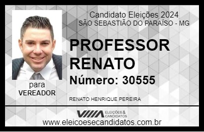 Candidato PROFESSOR RENATO 2024 - SÃO SEBASTIÃO DO PARAÍSO - Eleições