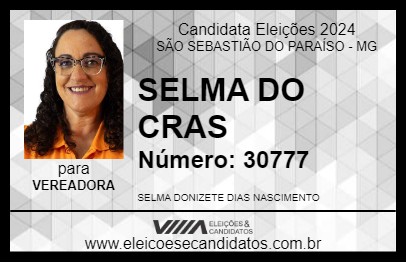 Candidato SELMA DIAS 2024 - SÃO SEBASTIÃO DO PARAÍSO - Eleições