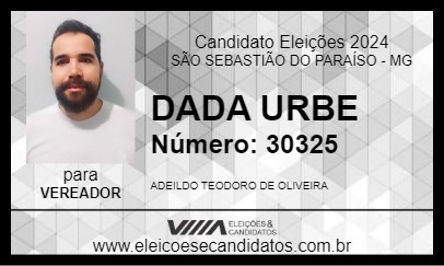 Candidato DADA UBER 2024 - SÃO SEBASTIÃO DO PARAÍSO - Eleições