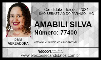 Candidato AMABILI SILVA 2024 - SÃO SEBASTIÃO DO PARAÍSO - Eleições