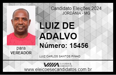 Candidato LUIZ DE ADALVO 2024 - JORDÂNIA - Eleições