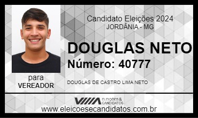 Candidato DOUGLAS NETO 2024 - JORDÂNIA - Eleições