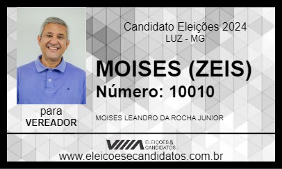 Candidato MOISES (ZEIS) 2024 - LUZ - Eleições