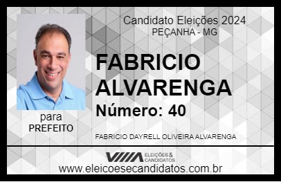 Candidato FABRICIO  ALVARENGA 2024 - PEÇANHA - Eleições