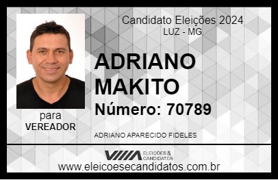 Candidato ADRIANO MAKITO 2024 - LUZ - Eleições